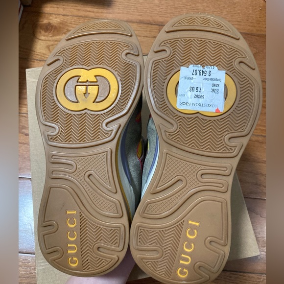 Gucci Ultrapace Sneakers Pink Multi Leather Metallic Reptile Snake Print… - Picture 11 of 11